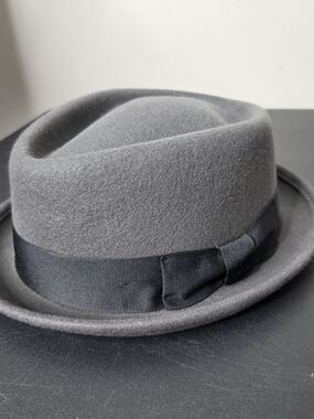 Hats In The Belfry Wool Gray Felt Fedora Hat